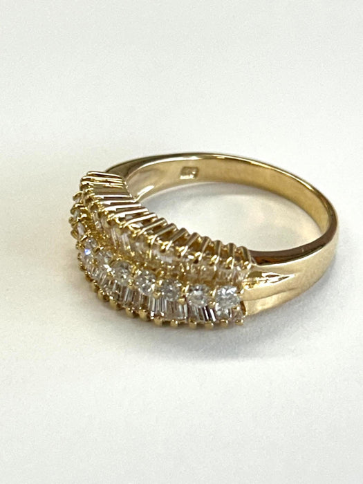 NO BRAND Baguette Diamond Ring