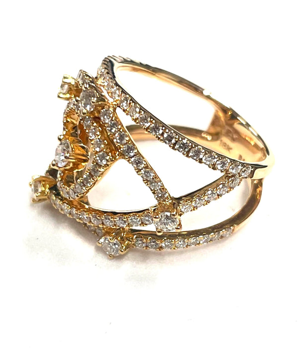 PONTE VECCHIO Heart Ornate Cluster Diamond Ring