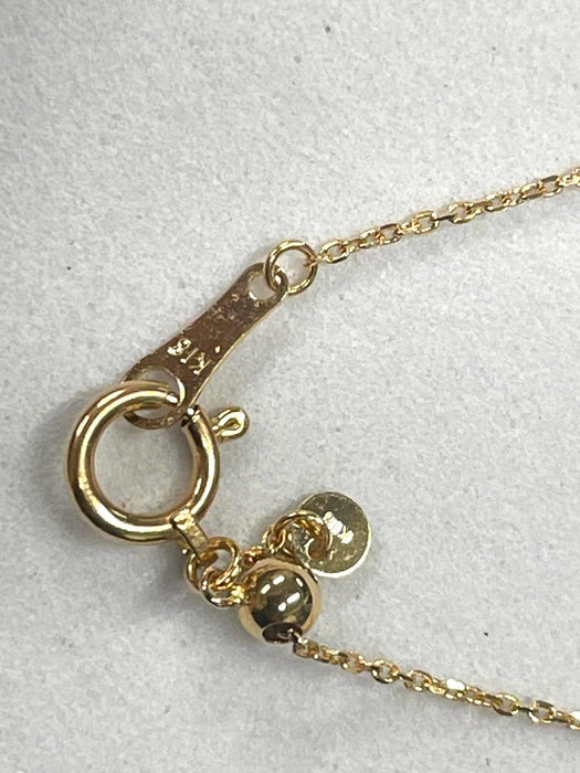 NO BRAND Pear Shape 3P Diamond Necklace
