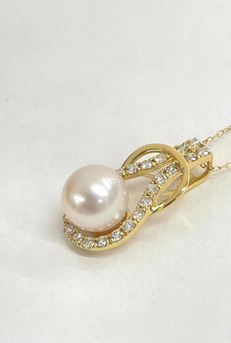 NO BRAND Pearl Diamond Necklace