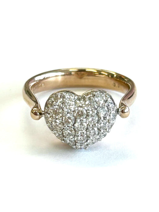 PONTE VECCHIO Heart Cluster Two-Tone Diamond Ring