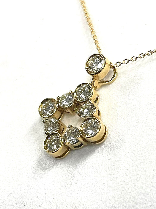 NO BRAND Clover Diamond Necklace