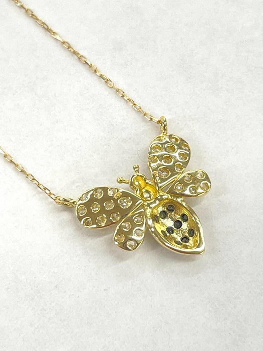 NO BRAND Bee Diamond Necklace