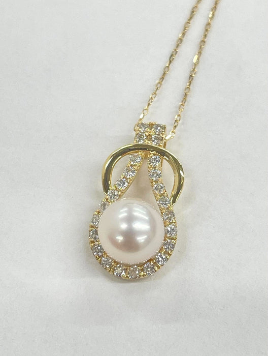 NO BRAND Pearl Diamond Necklace