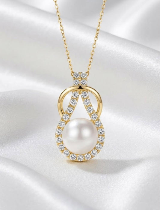 NO BRAND Pearl Diamond Necklace