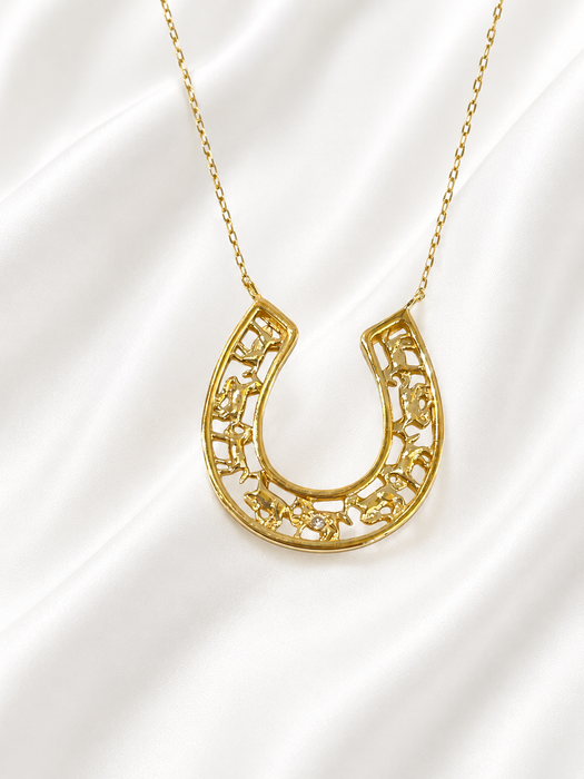 NO BRAND Horseshoe Gold Necklace