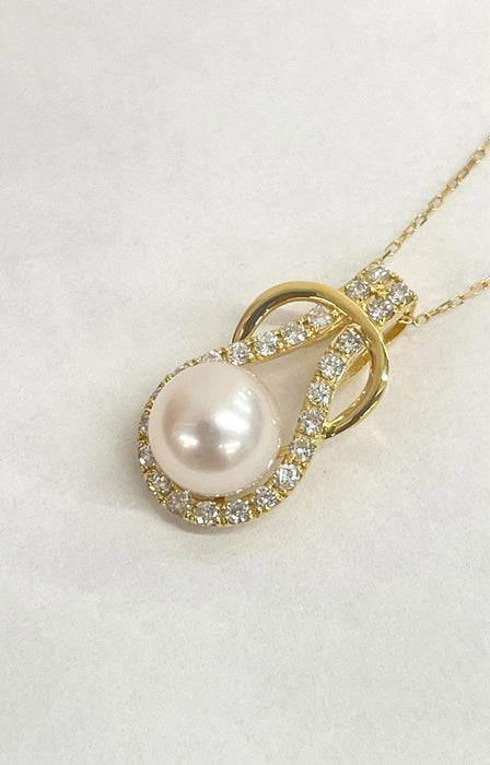 NO BRAND Pearl Diamond Necklace