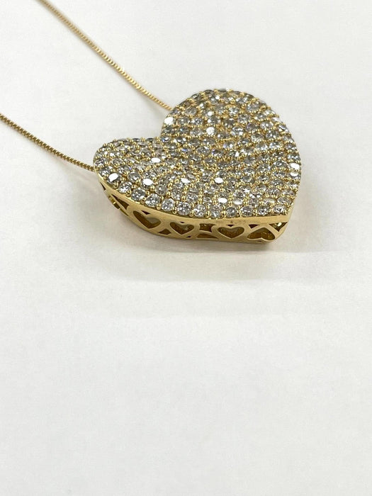 NO BRAND Heart Diamond Necklace