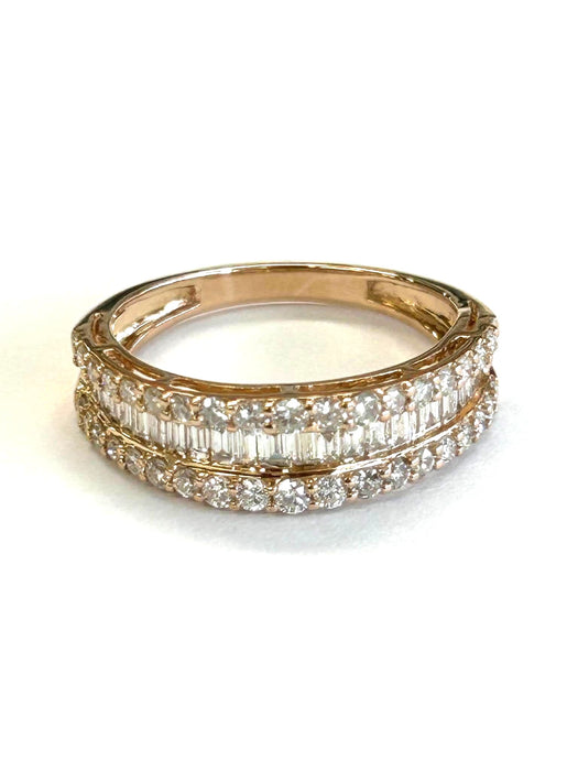 NO BRAND Baguette Cluster Diamond Ring