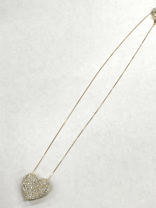 NO BRAND Heart Diamond Necklace