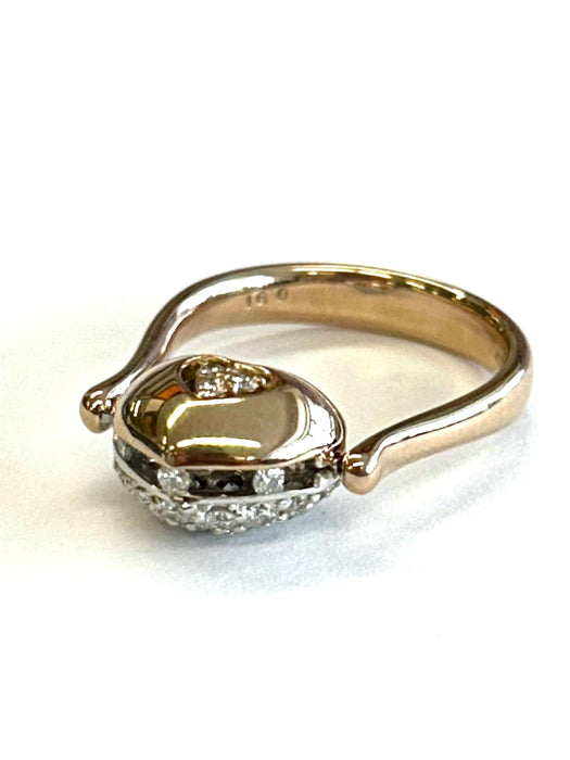 PONTE VECCHIO Heart Cluster Two-Tone Diamond Ring
