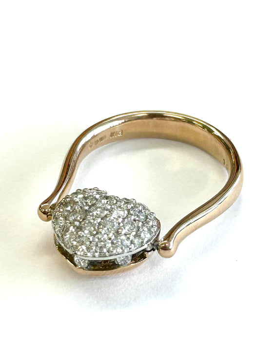 PONTE VECCHIO Heart Cluster Two-Tone Diamond Ring