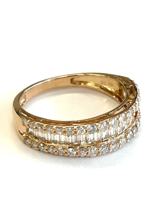 NO BRAND Baguette Cluster Diamond Ring