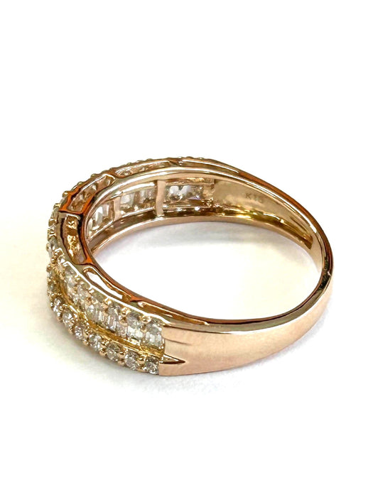 NO BRAND Baguette Cluster Diamond Ring