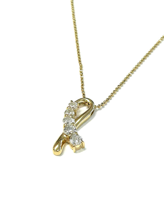 NO BRAND Twist Diamond Necklace