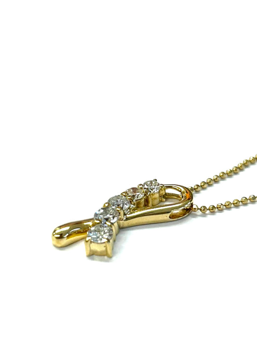 NO BRAND Twist Diamond Necklace