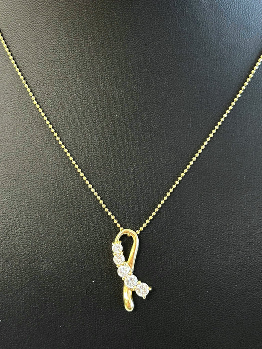 NO BRAND Twist Diamond Necklace