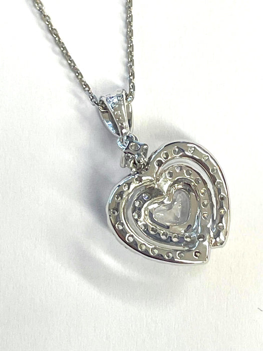 NO BRAND Heart Diamond Necklace