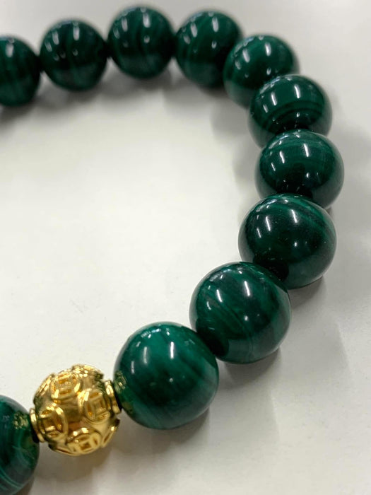 NO BRAND Malachite Piyao Luckyball Bracelet