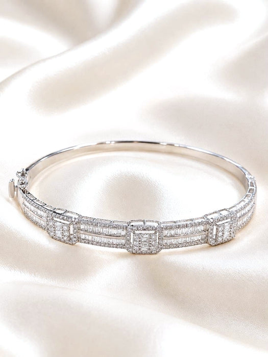 NO BRAND Baguette Diamond Bangle
