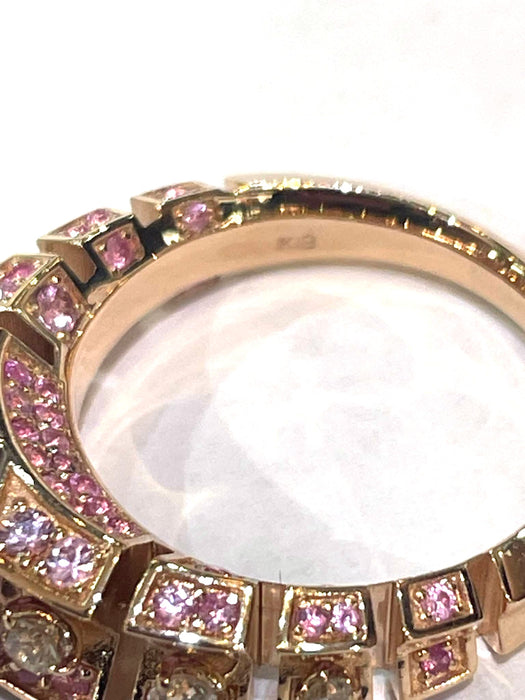 NO BRAND Pink Sapphire & Diamond Ring