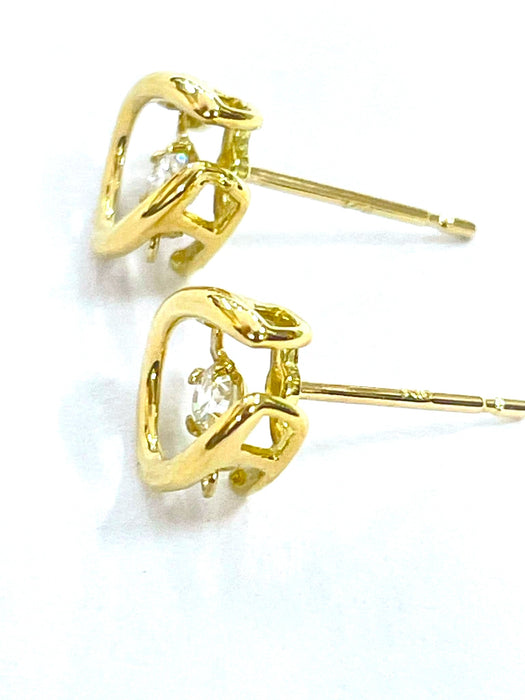 NO BRAND Horseshoe Dancing Diamond Std Earrings