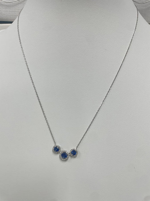 NO BRAND Sapphire & Diamond Necklace