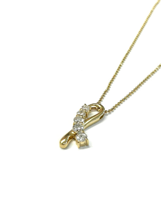 NO BRAND Twist Diamond Necklace