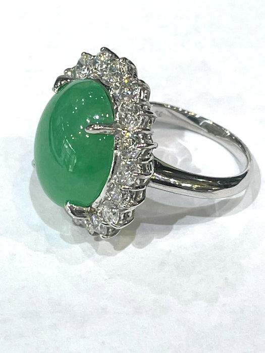NO BRAND Jade & Diamond Ring