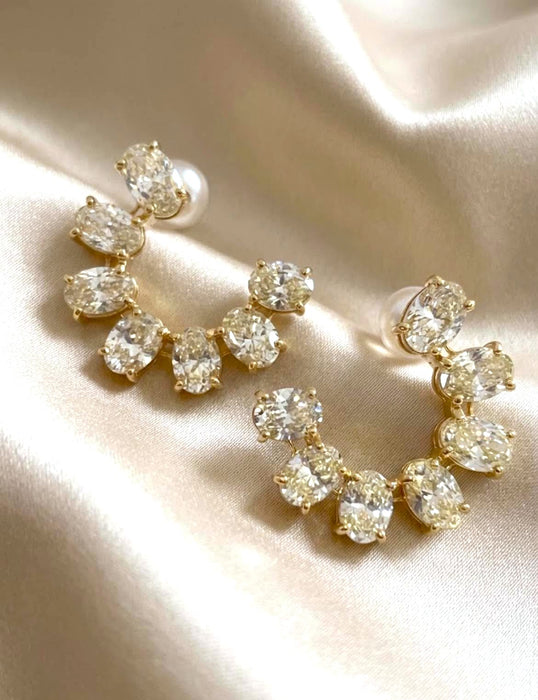 NO BRAND 7P Diamond Stud Earrings