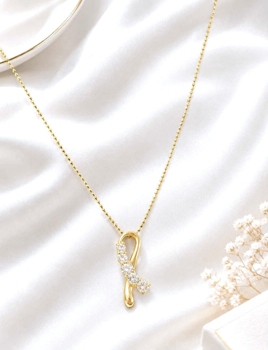 NO BRAND Twist Diamond Necklace