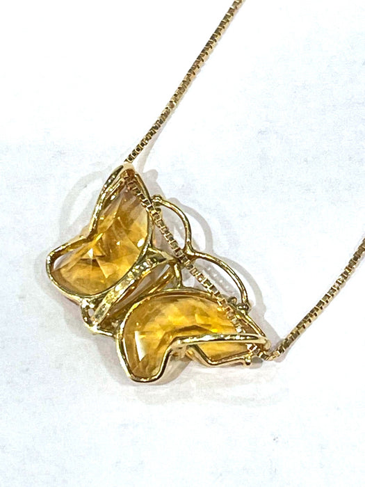 NO BRAND Butterfly Citrine Necklace