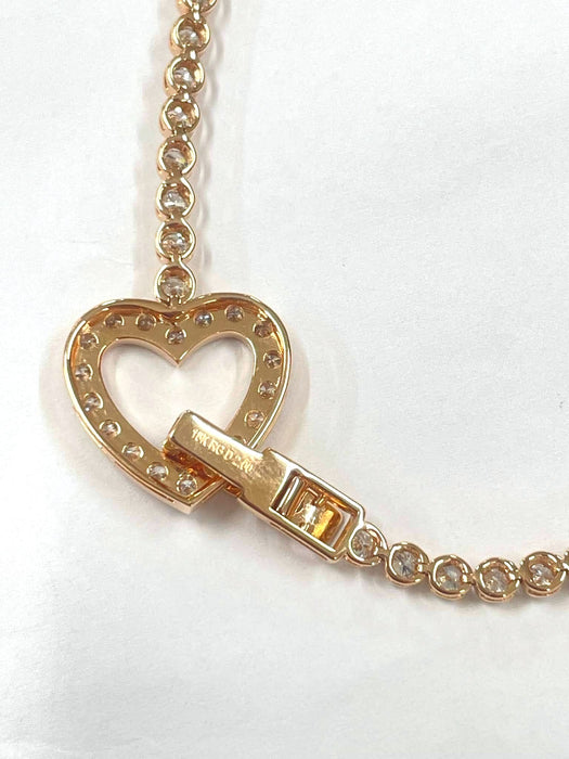 NO BRAND Heart Tennis Diamond Bracelet