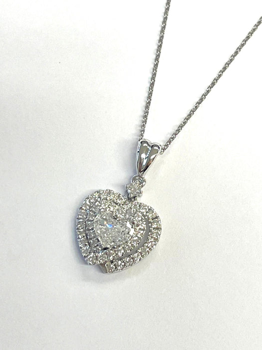 NO BRAND Heart Diamond Necklace