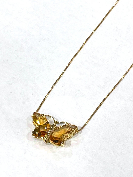 NO BRAND Butterfly Citrine Necklace