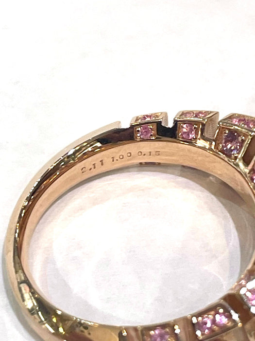 NO BRAND Pink Sapphire & Diamond Ring