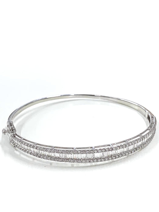 NO BRAND Baguette Diamond Bangle