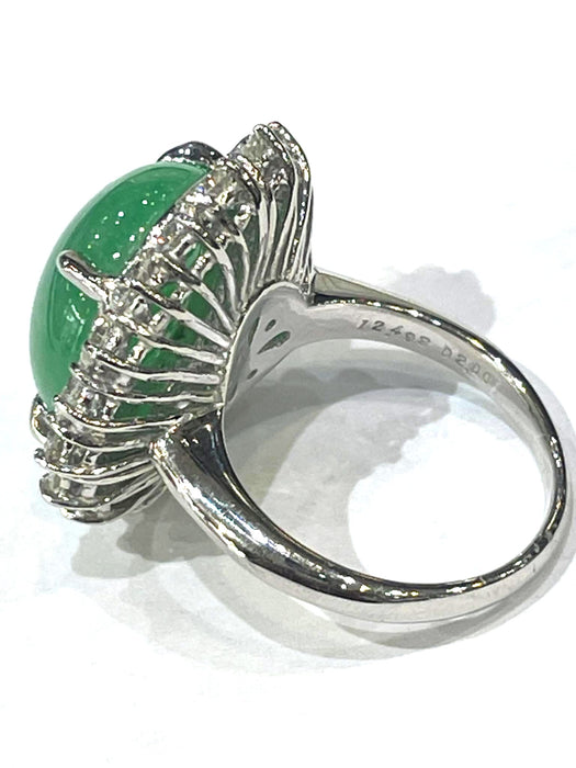 NO BRAND Jade & Diamond Ring