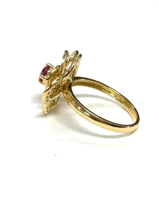 NO BRAND Camelia Ruby & Diamond Ring