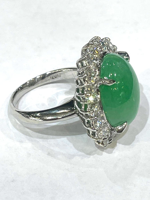NO BRAND Jade & Diamond Ring