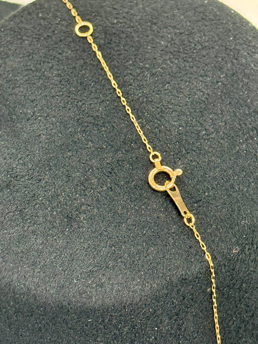NO BRAND Clover Multicolor Sapphire & Diamond Necklace