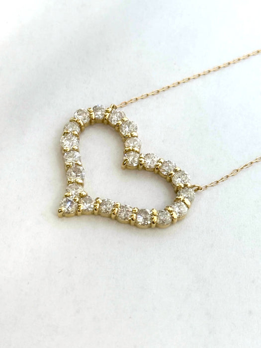 NO BRAND Open Heart Diamond Necklace