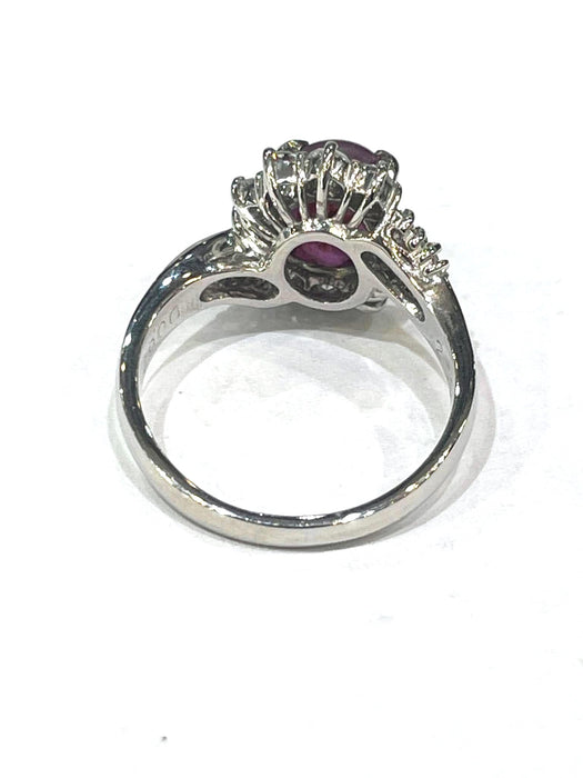 NO BRAND Star Ruby & Diamond Ring