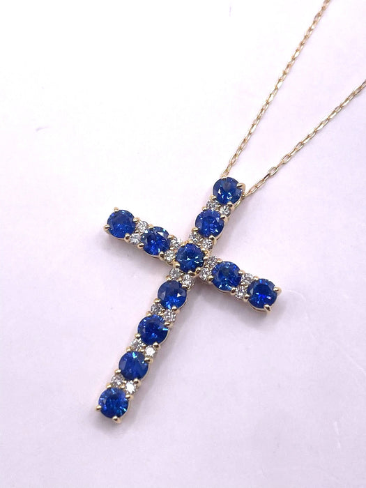 NO BRAND Sapphire & Diamond Necklace