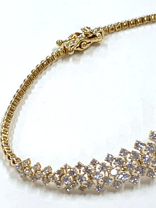 NO BRAND Cluster Diamond Bracelet