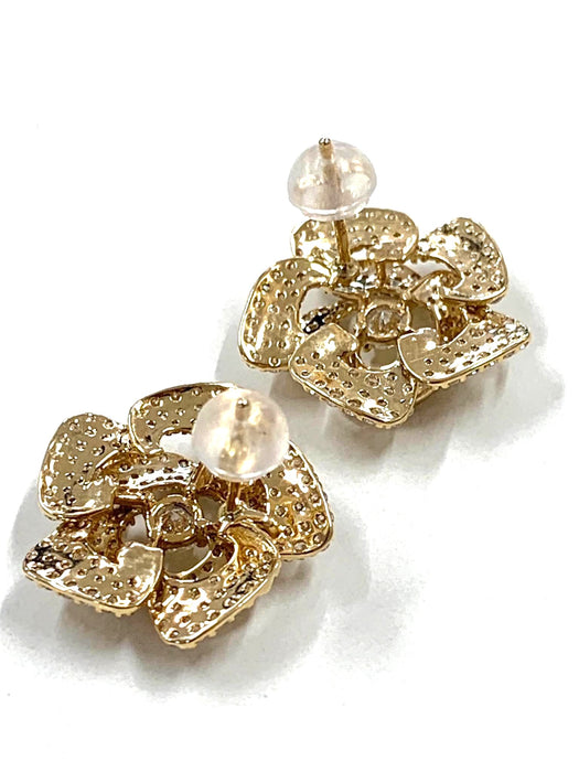 NO BRAND Camelia Cluster Diamond Stud Earrings