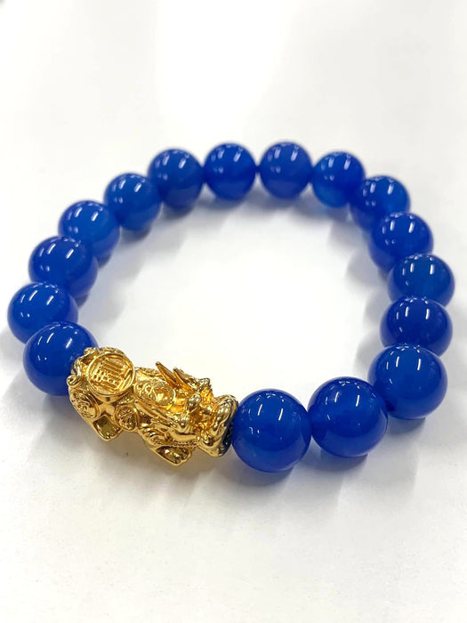 NO BRAND Blue Agate Dragon Piyao Bracelet
