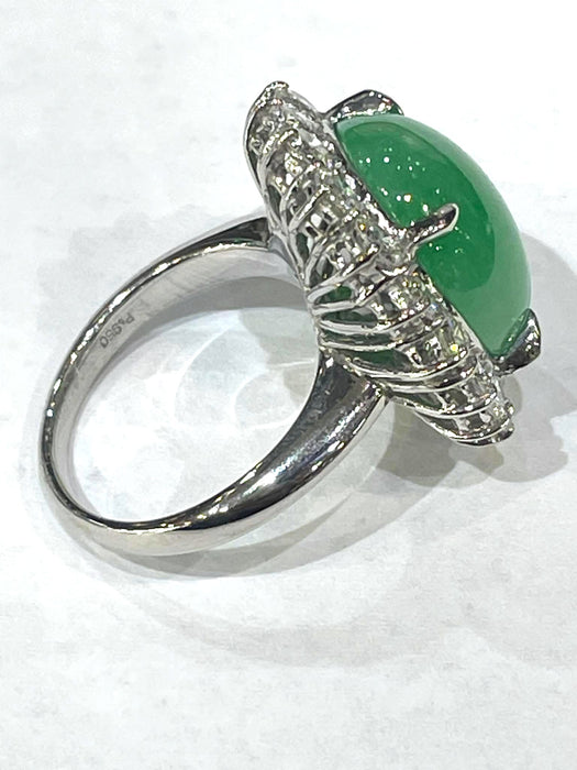 NO BRAND Jade & Diamond Ring
