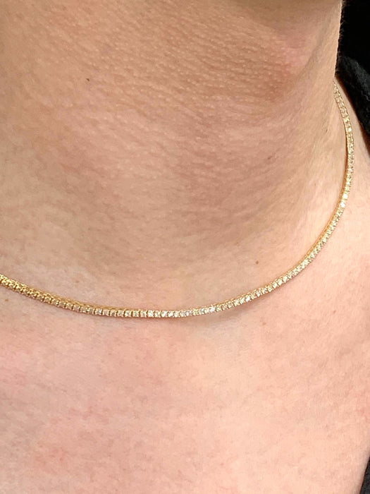 NO BRAND Tennis Diamond Necklace