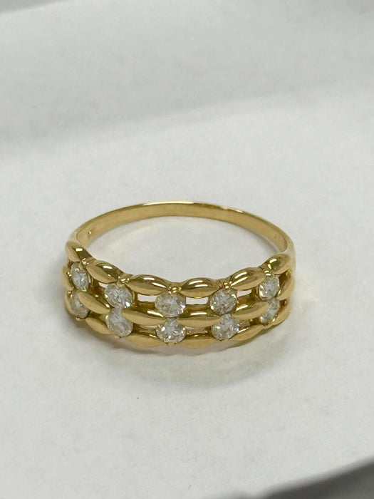 NO BRAND 10P Diamond Ring